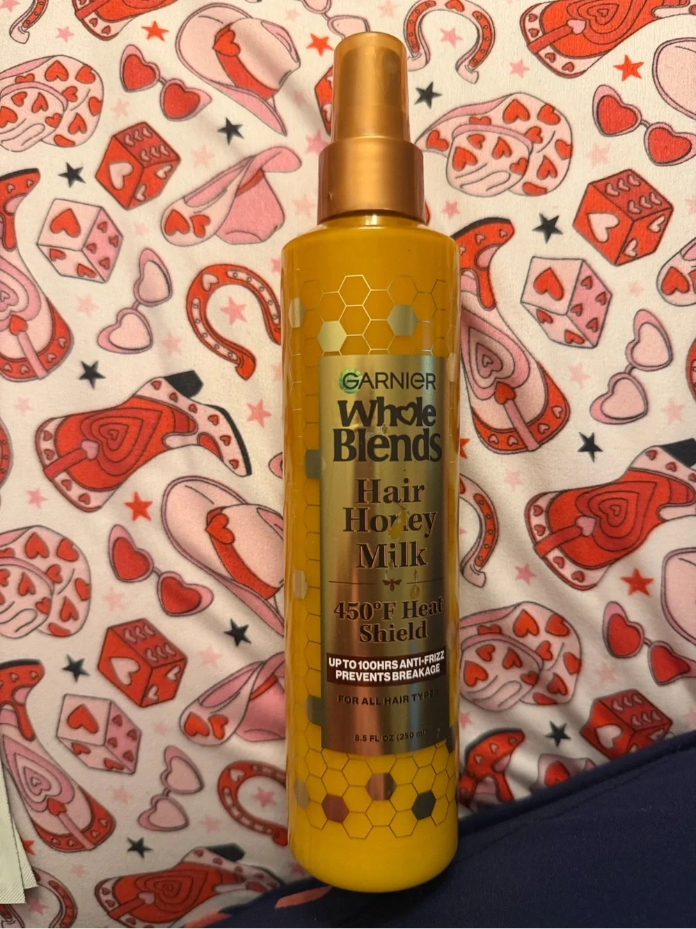 Garnier Whole Blends Repairing Hair Spray, Honey Milk 450°F Heat Shield All hair